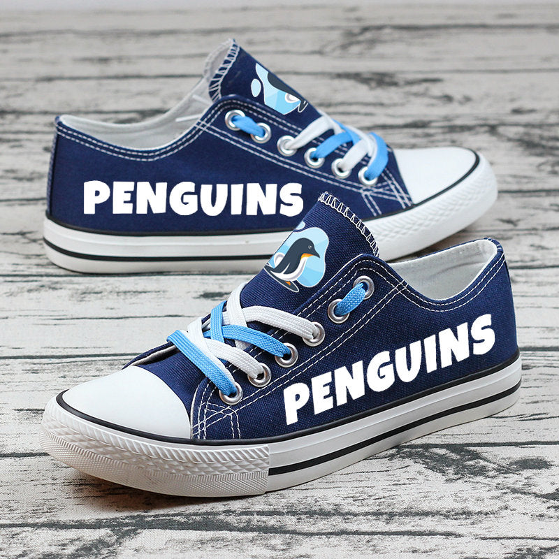 Penguins Canvas Sneakers Shoes For Men Women Fans