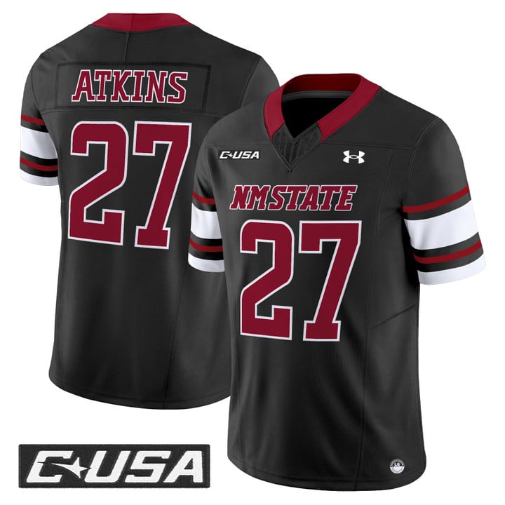 Pervis Atkins Jersey #27 New Mexico State Aggies 2025 Vapor Stitched