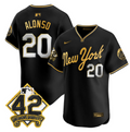 Pete Alonso Jersey #20 New York Mets 2025 Jackie Robinson Patch Road Alternate Stitched