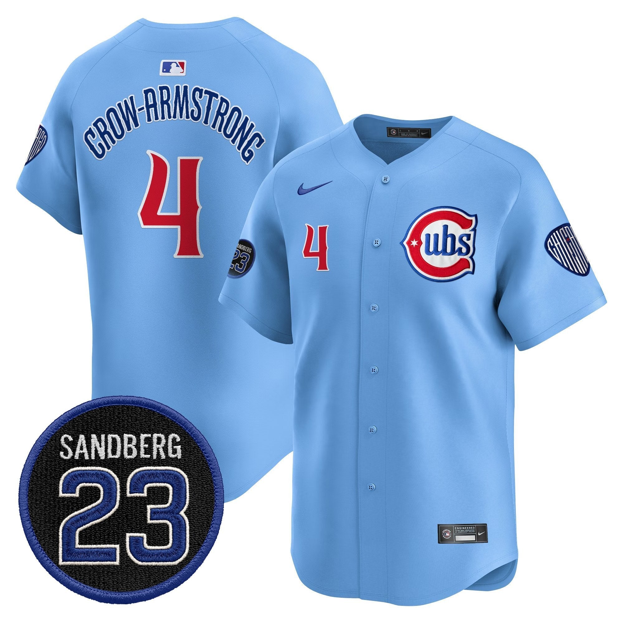 Pete Crow-Armstrong Jersey #4 Chicago Cubs Ryne Sandberg Tribute