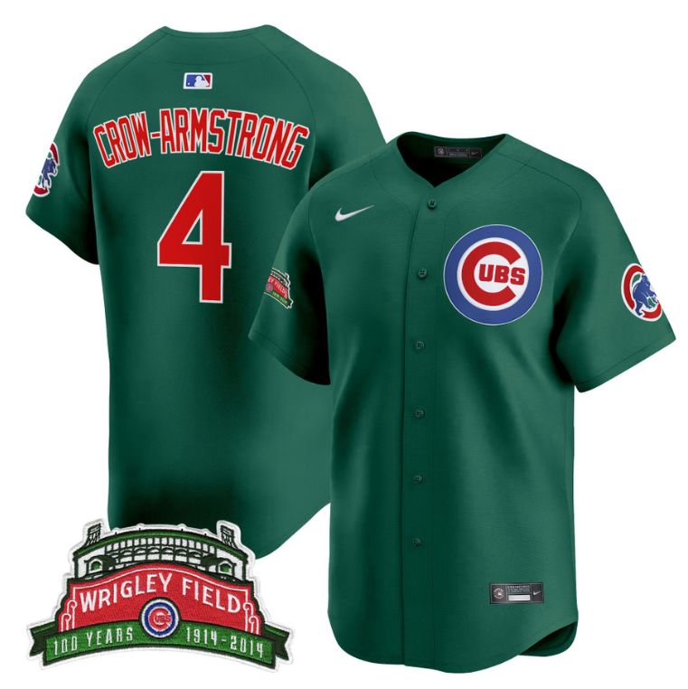 Pete Crow-Armstrong Jersey #4 Chicago Cubs Wrigley Field Style Premier Limited Stitched