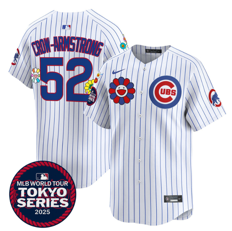 Pete Crow-Armstrong Jersey #52 Chicago Cubs Tokyo Series 2025 Vapor Limited Stitched