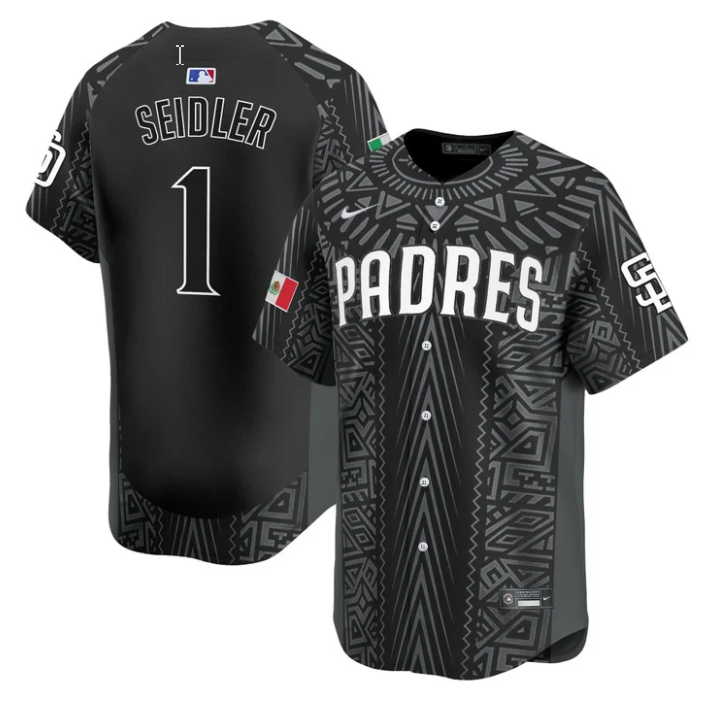 Peter Seidler Jersey #1 San Diego Padres 2025 Armed Forces Day Vapor Stitched