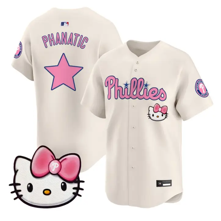 Phanatic Jersey Philadelphia Phillies Hello Kitty Stitched