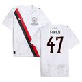 Phil Foden 47 Manchester City 2025-26 Match Jersey – White