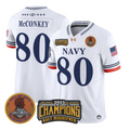 Phil McConkey Jersey #80 Navy Midshipmen 2025 Trophy Champions Stitched White