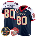 Phil McConkey Jersey #80 Navy Midshipmen USMC 250th Patch Stitched