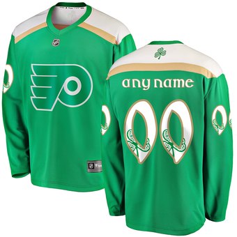 Philadelphia Flyers Green Customized 2019 St. Patrick's Day Adidas Jersey Stitched
