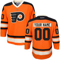 Philadelphia Flyers Orange Alternate Custom Stitched NHL Reebok Hockey Jersey