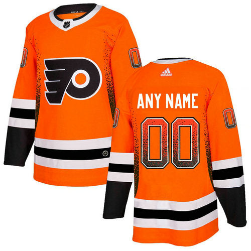 Philadelphia Flyers Orange Customized Drift Fashion Jersey Stitched