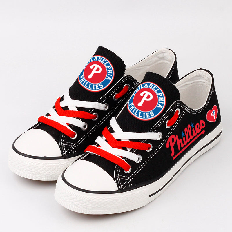 Philadelphia Phillies Limited Print Low Top Canvas Shoes Sport Sneakers For Men Women Fans