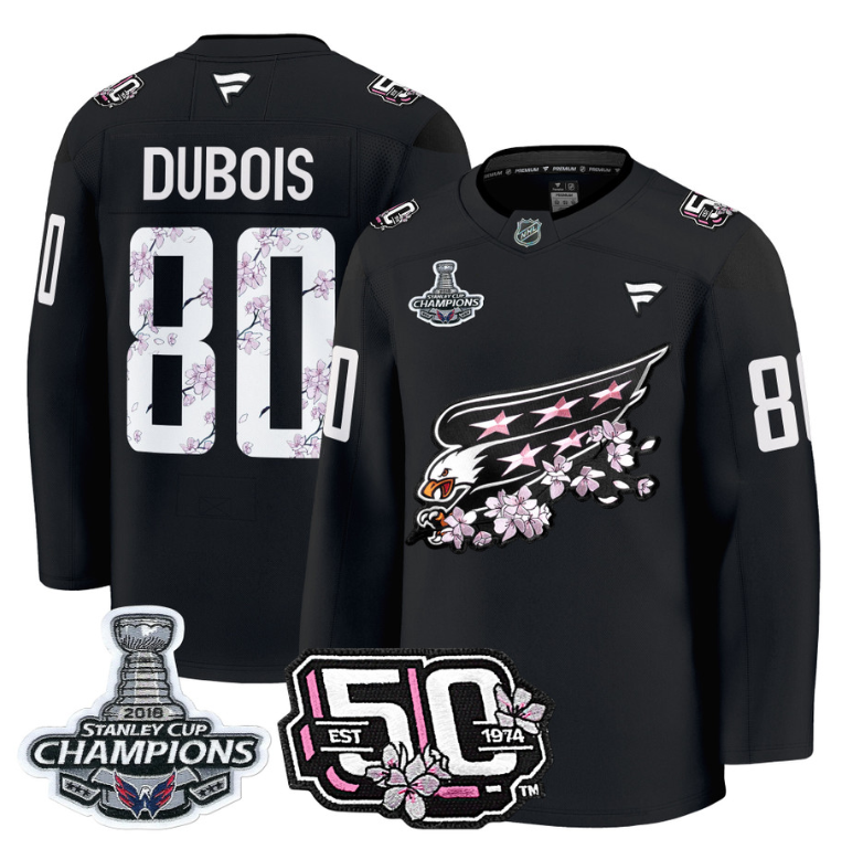 Pierre-Luc Dubois Jersey #80 Washington Capitals 50th 2018 Stanley Cup Champions