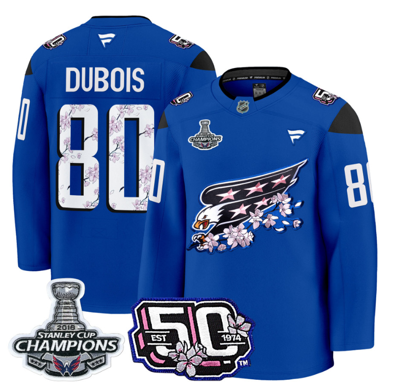 Pierre-Luc Dubois Jersey #80 Washington Capitals 50th 2018 Stanley Cup Champions