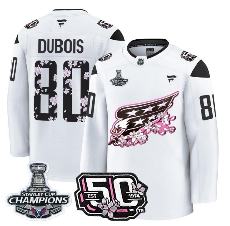 Pierre-Luc Dubois Jersey #80 Washington Capitals 50th 2018 Stanley Cup Champions