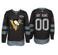 Pittsburgh Penguins Black 1917-2017 100th Anniversary Stitched NHL Custom Jersey