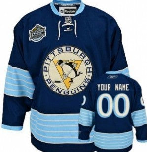 Pittsburgh Penguins Customized 2011 Navy Blue Winter Classic Jersey Stitched