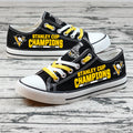 Pittsburgh Penguins Low Top Canvas Sport Sneakers Shoes For Men Women Fans