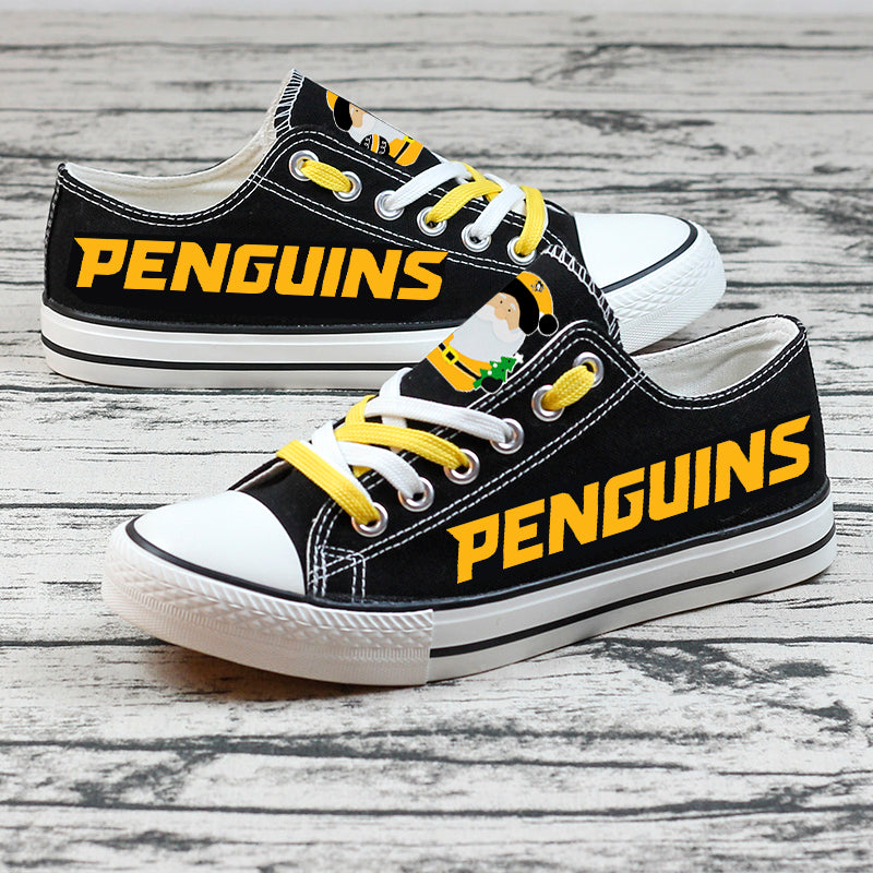 Pittsburgh Penguins Low Top Canvas Sport Sneakers Shoes For Men Women Fans