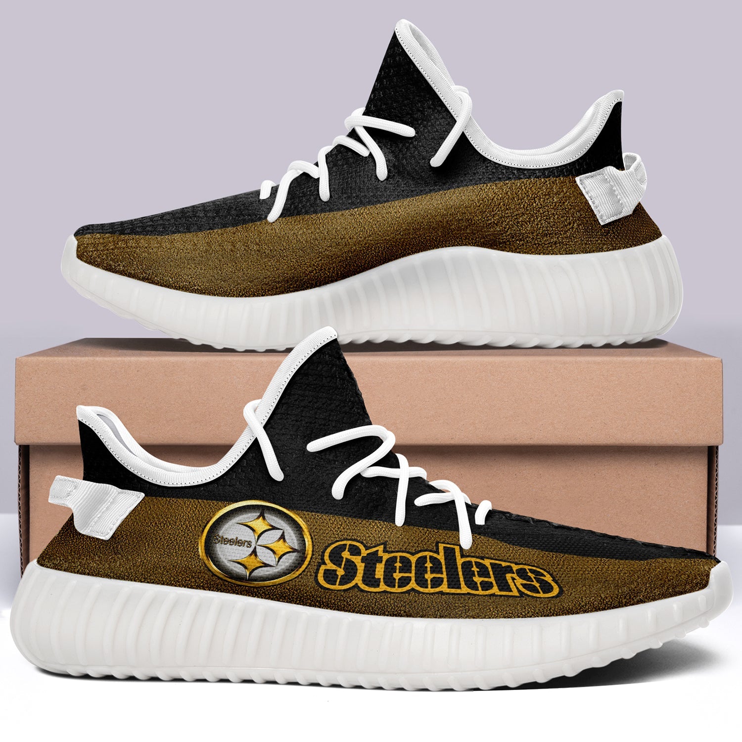 Pittsburgh Steelers NFL 350v Yeezy Sneakers For Men Women Fans