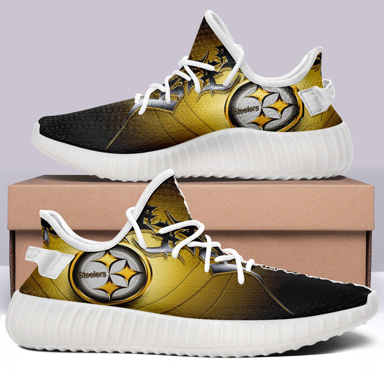 Pittsburgh Steelers NFL 350v Yeezy Sneakers For Men Women Fans