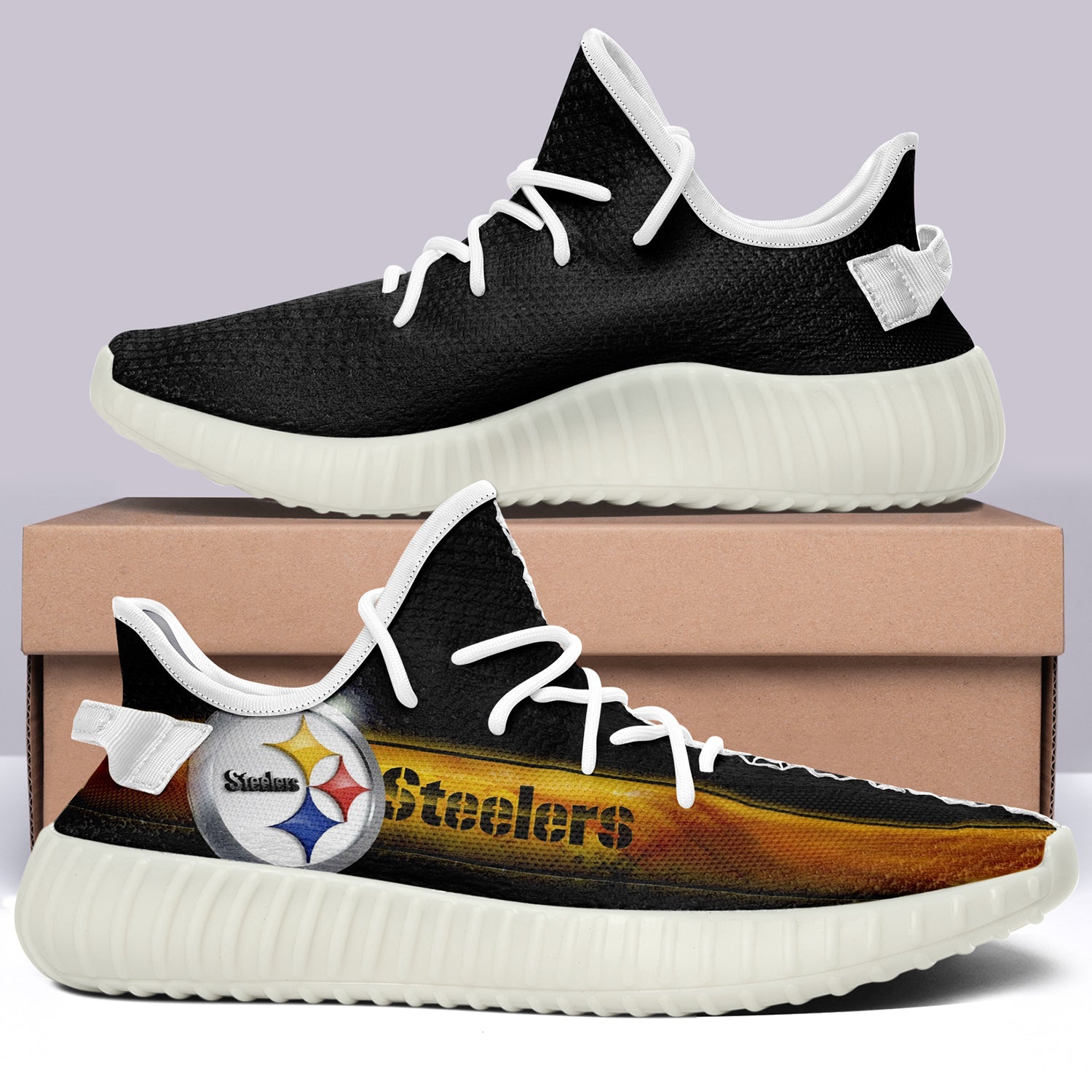 Pittsburgh Steelers NFL 350v Yeezy Sneakers For Men Women Fans