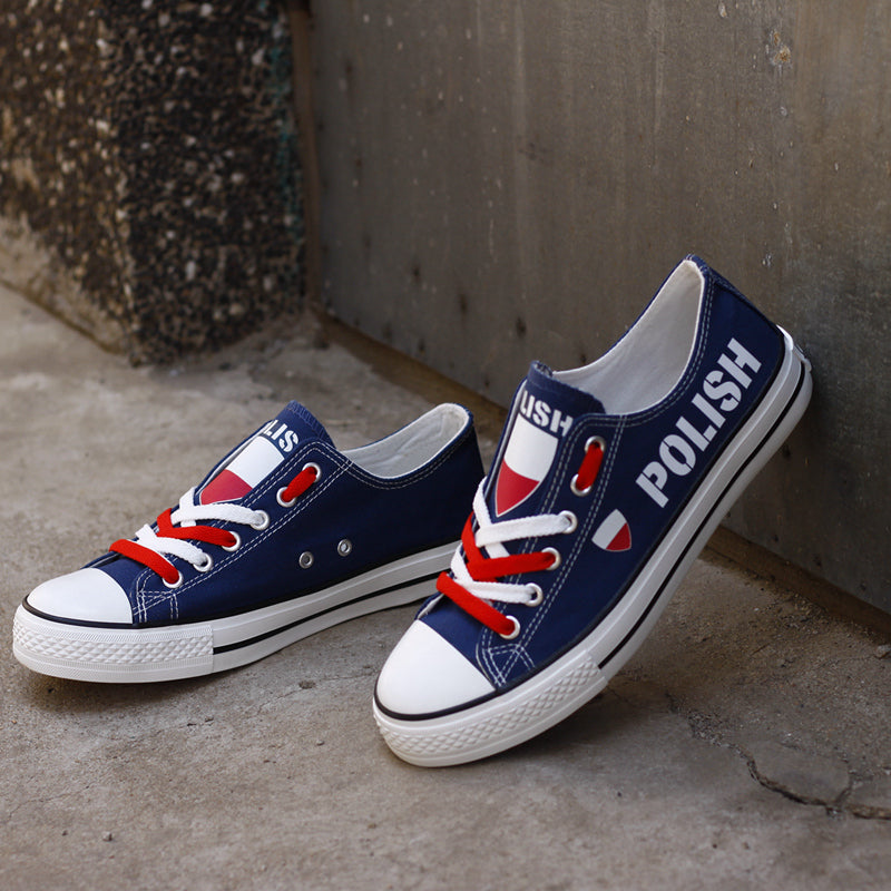Polish Canvas Sneakers Shoes For Men Women Fans