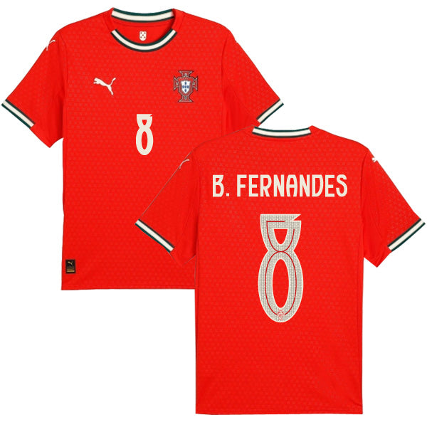 Portugal 2025 Home B. Fernandes #8 Jersey