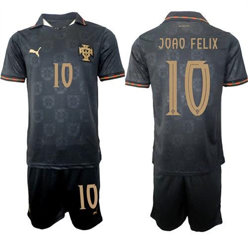 Portugal #11 F.SILVA Jersey National Team x World Cup 2026 Away Gray On Eusebio special edition Soccer
