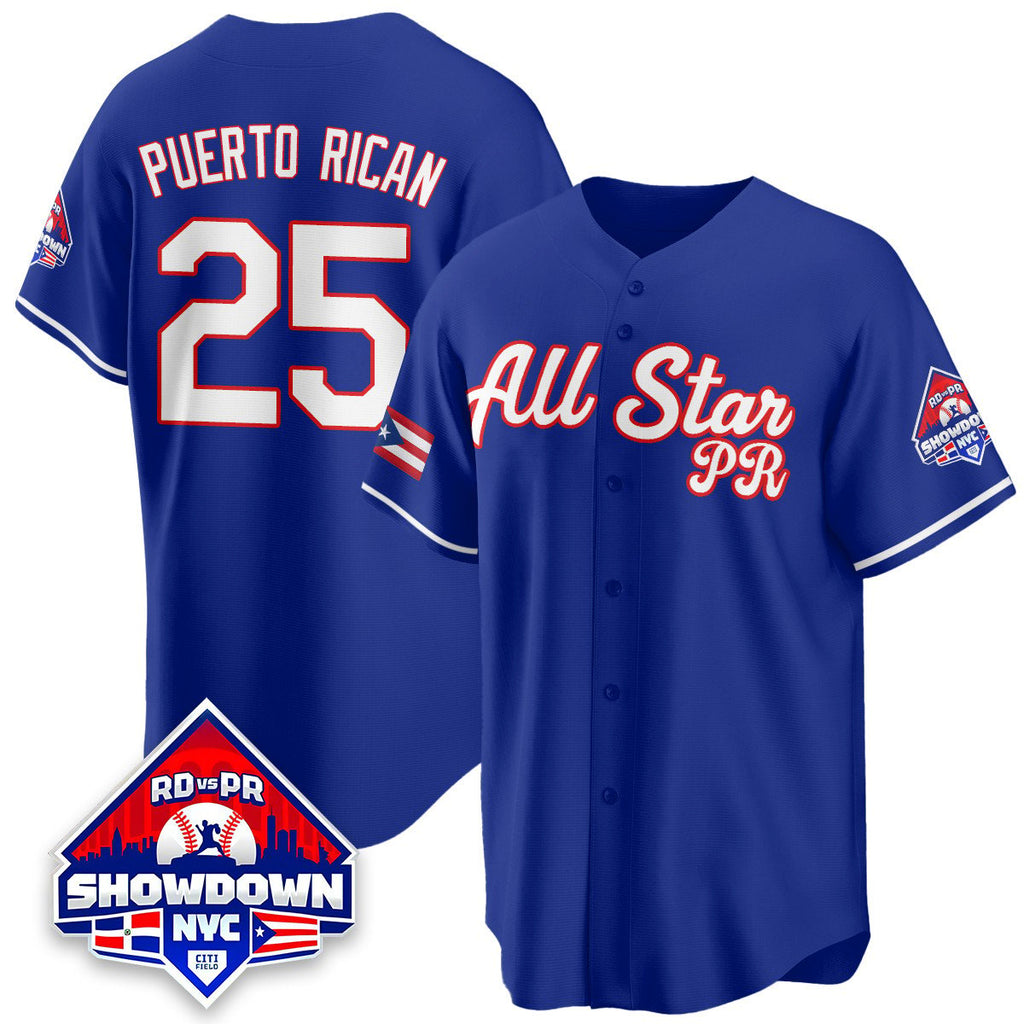 Puerto Rican Jersey #25 Puerto Rican Baseball All-Star 2025 Stitched