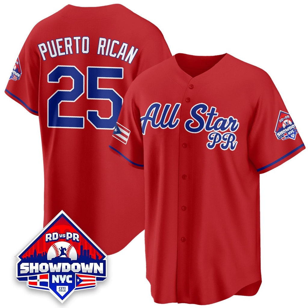 Puerto Rican Jersey #25 Puerto Rican Baseball All-Star 2025 Stitched