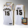 Purdue Boilermakers #15 Zach Edey Jersey 2024 NCAA March Madness Final Four