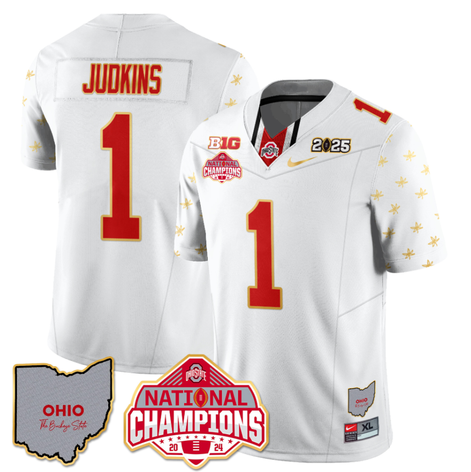 Quinshon Judkins Jersey #1 Ohio State National Champions 2025 Patch