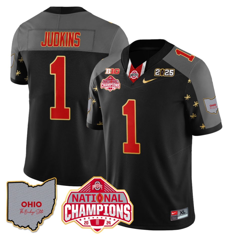 Quinshon Judkins Jersey #1 Ohio State National Champions 2025 Patch