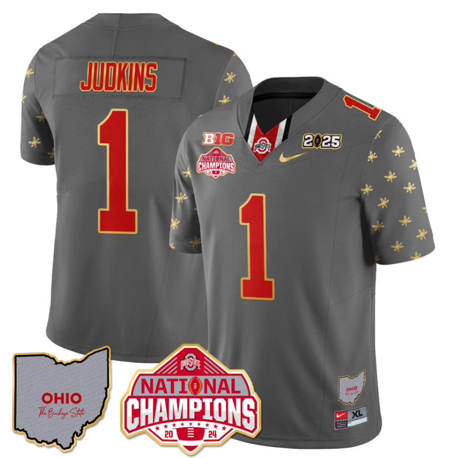 Quinshon Judkins Jersey #1 Ohio State National Champions 2025 Patch