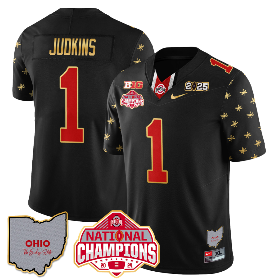 Quinshon Judkins Jersey #1 Ohio State National Champions 2025 Patch