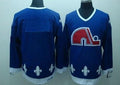 Quebec Nordiques Customized Blue CCM Jersey Stitched