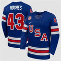 Quinn Hughes Jersey #43 Team USA Winter Olympics 2026 Premium Hockey Stitched Royal