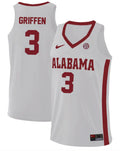 Rylan Griffen Jersey Alabama Crimson Tide College Basketball Replica White #3