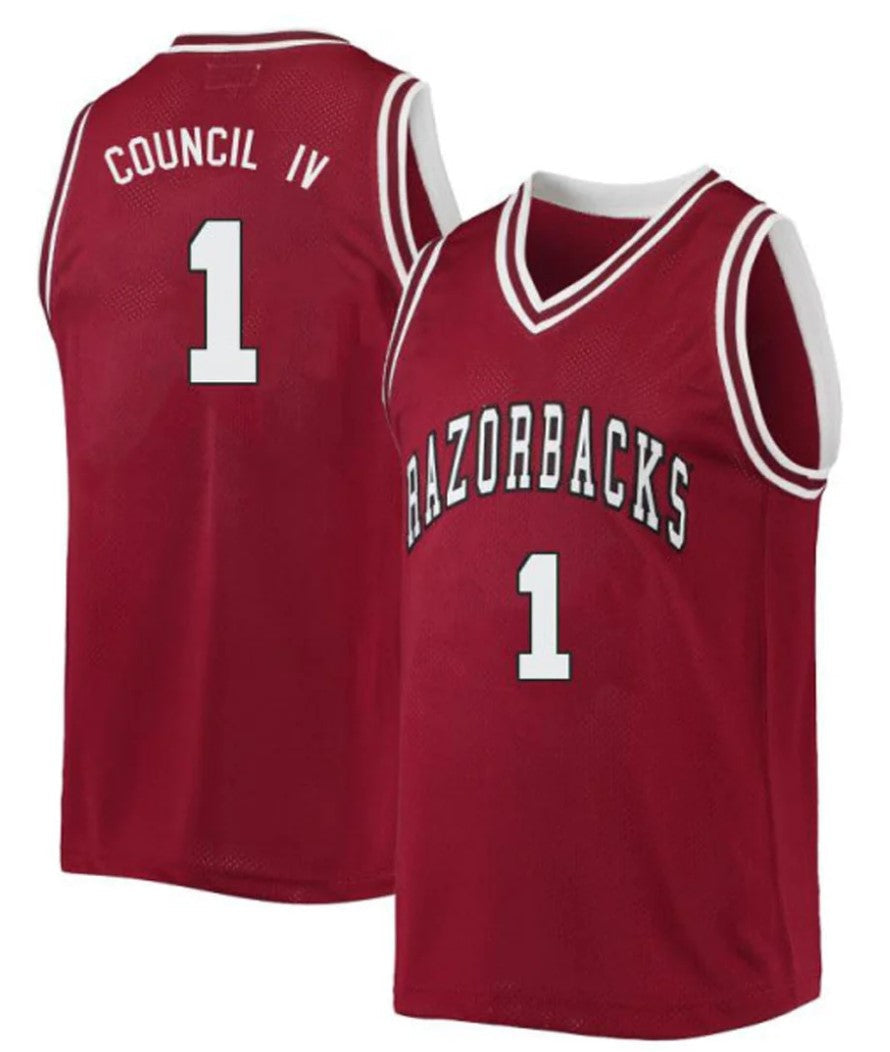 Ricky Council IV Jersey Arkansas Razorbacks College Basketball 100 Season #1