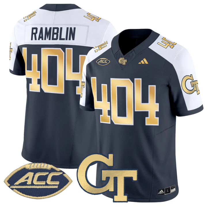 Ramblin Jersey #404 Georgia Tech Yellow Jackets 2025 Vapor Stitched