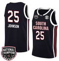 Raven Johnson Jersey #25 South Carolina Gamecocks 2024 NCAA Basketball National Champions Black