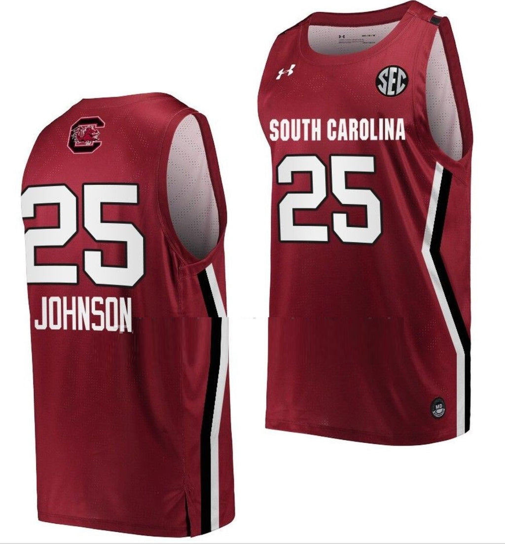 Raven Johnson Jersey South Carolina Gamecocks College Basketball Wine #25