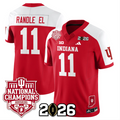 Randle El Jersey #11 Indiana Hoosiers 2025 National Champions Stitched Red Alternate