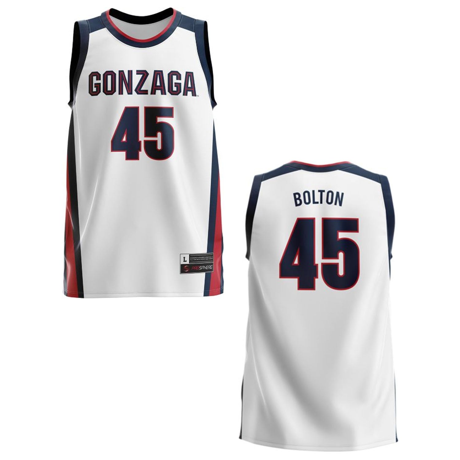 Rasir Bolton Jersey Gonzaga Bulldogs College Basketball Navy #451
