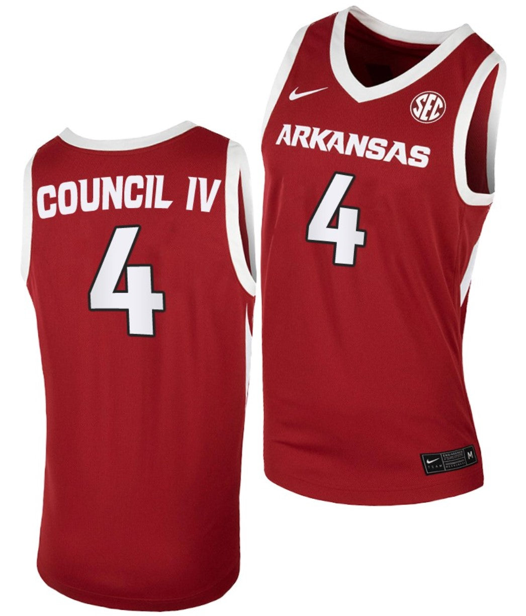 Ricky Council IV Jersey Arkansas Razorbacks College Basketball #4