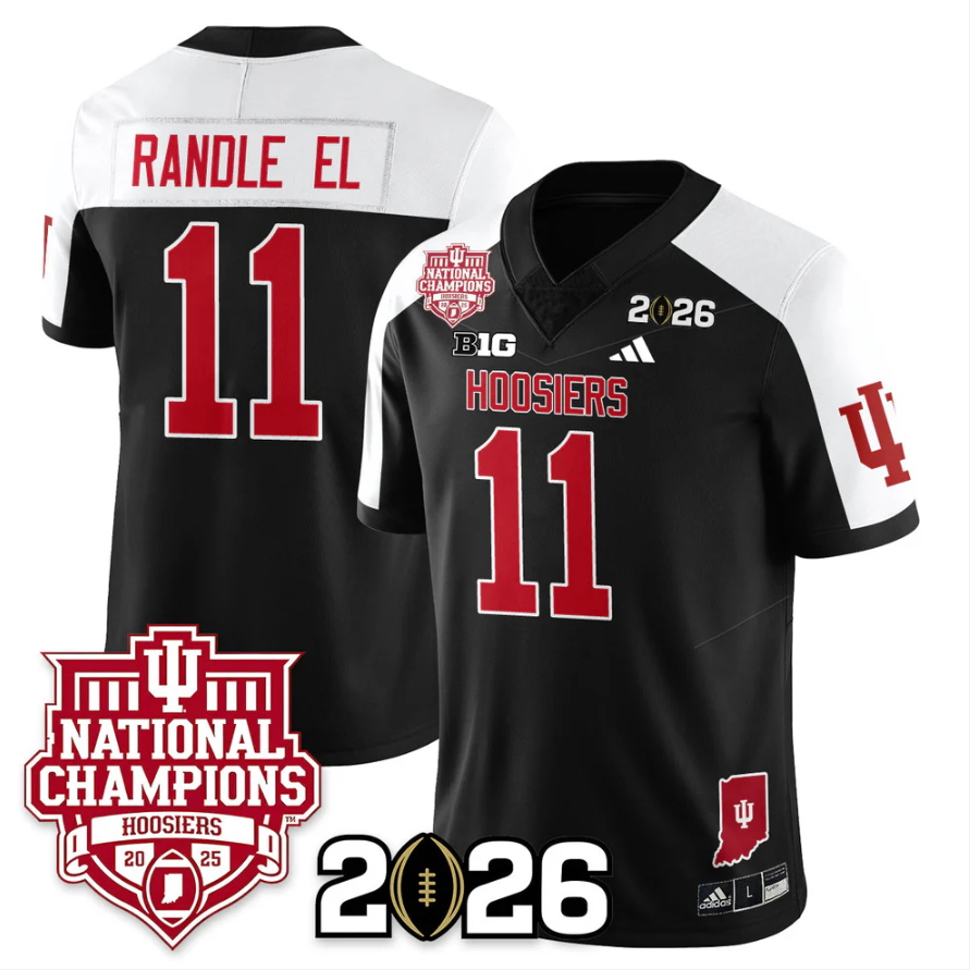 Randle El Jersey #11 Indiana Hoosiers 2025 National Champions Stitched Black Alternate