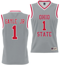 Roddy Gayle Jr Jersey #1 Ohio State Buckeyes College Basketball Lightweight Gray