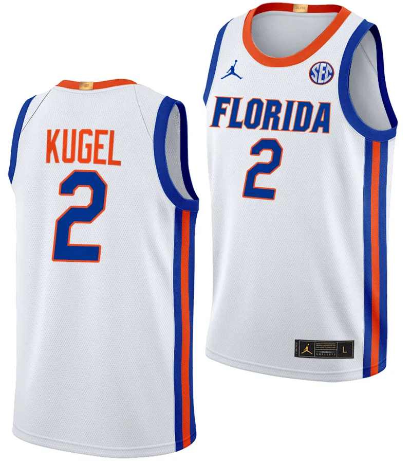 Riley Kugel Jersey #2 Florida Gators Limited College Basketball 2023-24 Home White