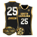 Raven Johnson Jersey #25 South Carolina 2026 Final Four Stitched Black Gold