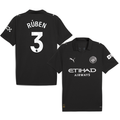 RUBEN DIAS #3 Manchester City 2025-26 Away Jersey – Black
